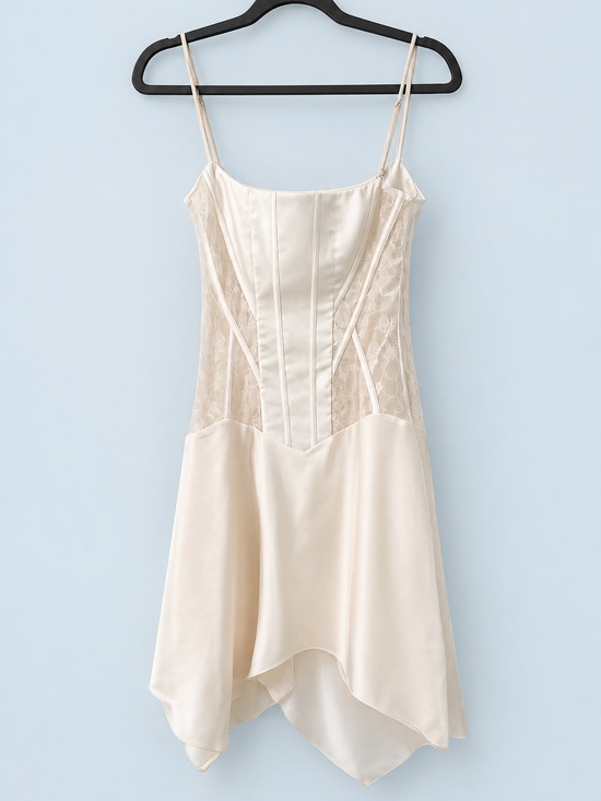 Oh Polly Tops - Oh Polly Ivory Lace Corset Babydoll Mini Dress 
Size US 4
Coquette|Fairycore